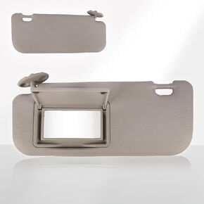 Driver Side Sun Visor Fit for Toyota Corolla 2014 2015 2016 2017 2018 2019 Replace 74320-02B50-B0 Front Left | Sun Protection Shade | Makeup Mirror | Gray