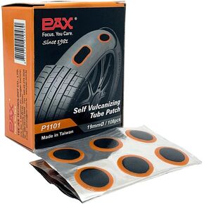 PAX 108 Pcs 19mmØ Round Bike Inner Tire Tube Patches, Flat Puncture Tire Repair Patch for Bicycle, Motorcycle, Scooter, BMX, ATVs, River Floating, Inflatable Rubber