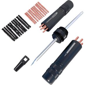 Tubeless Bike Tire Repair Kit – Fixes Mountain Bike and Road Bicycle Tire Punctures – Includes Tire Repair Fork Reamer, 30 Bacon 1.5mm & 3.5mm Thick Strips,Tubeless Tire Repair Kit