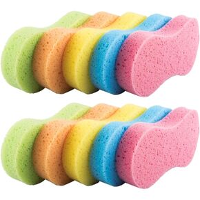 6 Pack Car Wash Sponges Large Sponges for Washing Car Cleaning Sponge Multi-Functional Cleaning Sponges(8.26x4.33x2.75", Beige)