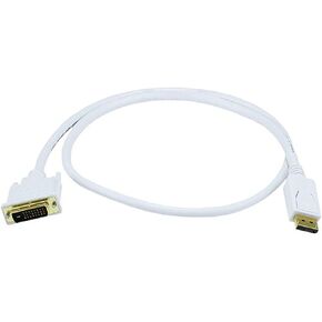 Monoprice 6ft 28AWG DisplayPort to DVI Cable - White