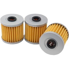 MOTOKU Pack of 3 Oil Filter for Kawasaki Bayou 220 250 300 KLT200 KLT250 Lakota Mojave 250 ATV KLF250 KL650