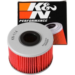 K&N Motorcycle Oil Filter: High Performance, Premium, Designed to be used with Synthetic or Conventional Oils: Fits Select Honda Vehicles, KN-114