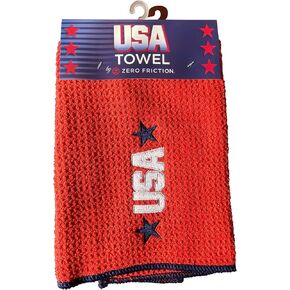 Zero Friction USA Golf Towel, Red