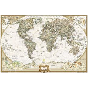 National Geographic World Wall Map - Executive (Poster Size: 36 x 24 in) (National Geographic Reference Map) in Kuwait