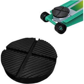 Universal Floor Jack Rubber Pad, Jack Pad Adapter Pinch with Cross Groove Design, Weld Side Frame Rail Protector Puck, Slotted Jack Stands Disk, Auto Accessories Fit for Most Cars (1)