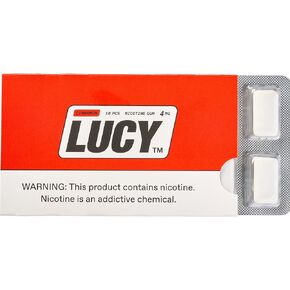 Lucy Nicotine Gum 4mg, 100 Count [Cinnamon], Nicotine Alternative - High Purity, Great Taste, Pure 4 mg Nicotine | Discreet & Great On-The-Go