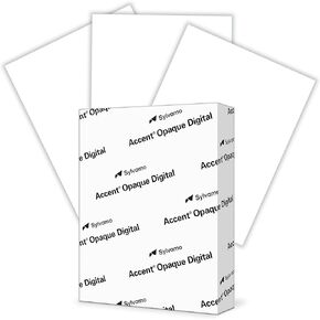 Accent Opaque White Printer Paper, 8.5" x 11" 20lb Bond/50lb Text Copy Paper – 500 Sheets (1 Ream) – Premium Computer Paper with Smooth Finish, 97 Bright, 74gsm – Multipurpose White Paper – 109330R