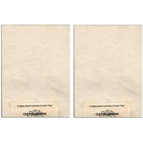 Of The Earth Recycled Lotka Printer Paper Embedded with Wildflower Seed - 8.5" x 11" (2 Pack- 50 Sheets of Paper Total)
