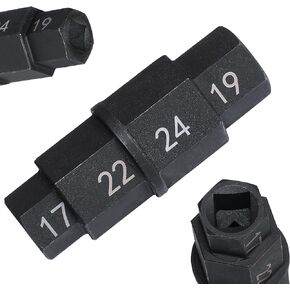 DPTOOL Hex Axle Tool for Motorcycle Front Axle Wheel, 3/8 Inch 17mm 19mm 22mm 24mm Allen Spindle Socket Driver