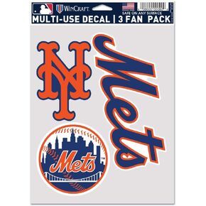 WinCraft MLB New York Mets Decal Multi Use Fan 3 Pack, Team Colors, One Size in Kuwait