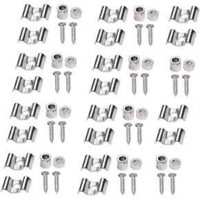10 Pair Electric Guitar String Retainer Tree String Guide Compatible with Fender Strat Stratocaster or Tele Telecaster (Black)