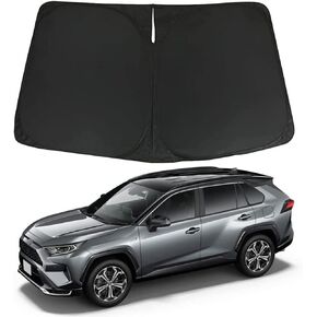 D-Lumina RAV-4 Windshield Sunshade Compatible with 2019 2020 2021 2022 2023 2024 Toyota RAV4 - Foldable Front Window Sun Shade Shield Protector