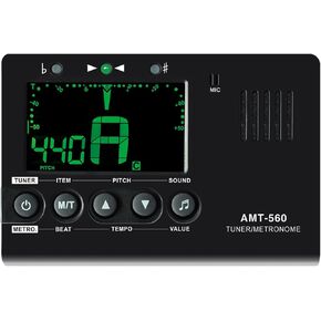 Metronome Tuner and Tone Generator 3 in 1 with 16:9 Wide Screen White Screen Light（Battery Included）
