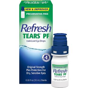 Refresh Tears Preservative-Free Tears Lubricant Eye Drops, 0.33 fl oz (10 mL)