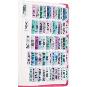 Laminated Bible Tabs for Women and Girls (Large Print, Easy to Read), Women Bible Journaling Book Tabs, Christian Gift, 90 Colorful Bible Tabs Old and New Testament, Includes 24 Blank Tabs