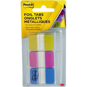 Post-it Foil Tabs, Iridescent Colors, 36 Tabs/Pack, 1 in x 1.5 in (686-FLOPBT)