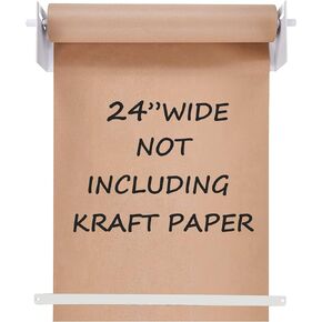 18"Kraft Paper Dispenser Holder Wall Mount, Heavy-Duty Paper Cutter Butcher Paper Dispenser to Do Lists, DIY Drawing, Taking Note, Artwork, Daily Special - Black