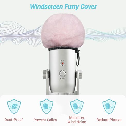Cubilux Windscreen Set Compatible with Rode NT1-A Microphone, Foam and Furry Wind Muff, Windshield, Dead Cat, Pop Filter for NT1A in Saudi Arabia
