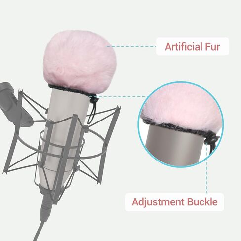 Cubilux Windscreen Set Compatible with Rode NT1-A Microphone, Foam and Furry Wind Muff, Windshield, Dead Cat, Pop Filter for NT1A in Saudi Arabia