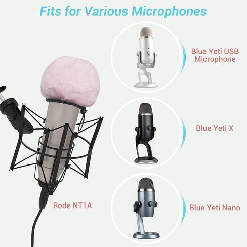 Cubilux Windscreen Set Compatible with Rode NT1-A Microphone, Foam and Furry Wind Muff, Windshield, Dead Cat, Pop Filter for NT1A in Saudi Arabia