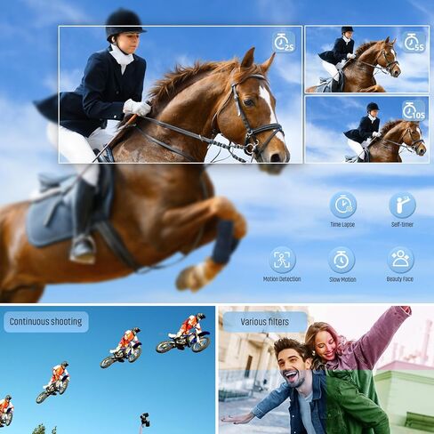 كاميرا رقمية بدقة 4K للتصوير الفوتوغرافي، كاميرا تسجيل فيديو بدقة 48 ميجابكسل مع بطاقة 32 جيجابايت، وشاشة قابلة للطي 3 بوصة 180 درجة مع فلاش تكبير 16X، وكاميرات مدمجة مضادة للاهتزاز مع بطاريتين in Kuwait