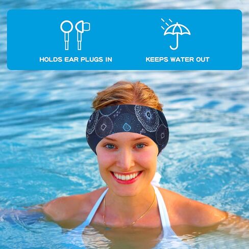 4 قطع عصابات رأس للسباحة للبالغين، عصابات رأس للسباحة قابلة للتعديل لحماية الأذن، عصابات رأس للسباحة مقاومة للماء على شكل رسوم كرتونية لطيفة للسباحات من سن 8 سنوات فما فوق، محيط الرأس 21.7-23.6 بوصة in Kuwait