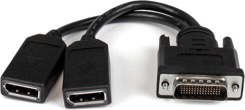 StarTech.com DMS 59 Splitter Cable - 8in - DMS 59 to 1 x DVI / 1 x VGA - Y Cable - DMS 59 to VGA - Monitor Splitter Cable - DMS 59 Cable (DMSDVIVGA1),Black in Saudi Arabia