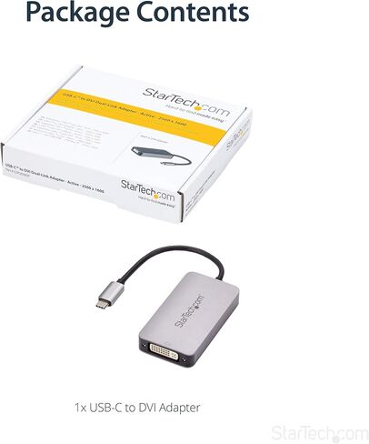 محول StarTech.com USB C إلى DVI - أسود - 1920x1200 - محول فيديو USB من النوع C لشاشة / شاشة / جهاز عرض DVI D - الإصدار المطور هو CDP2DVIEC (CDP2DVI) in Saudi Arabia