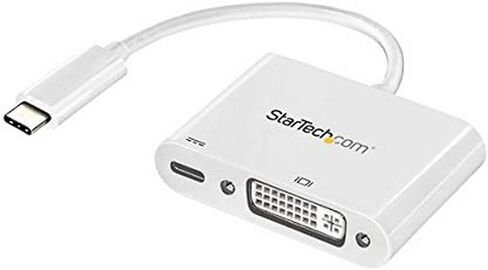 محول StarTech.com USB C إلى DVI - أسود - 1920x1200 - محول فيديو USB من النوع C لشاشة / شاشة / جهاز عرض DVI D - الإصدار المطور هو CDP2DVIEC (CDP2DVI) in Saudi Arabia