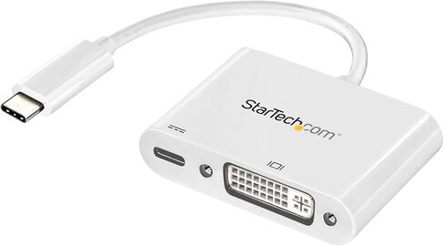 محول StarTech.com USB C إلى DVI - أسود - 1920x1200 - محول فيديو USB من النوع C لشاشة / شاشة / جهاز عرض DVI D - الإصدار المطور هو CDP2DVIEC (CDP2DVI) in Saudi Arabia