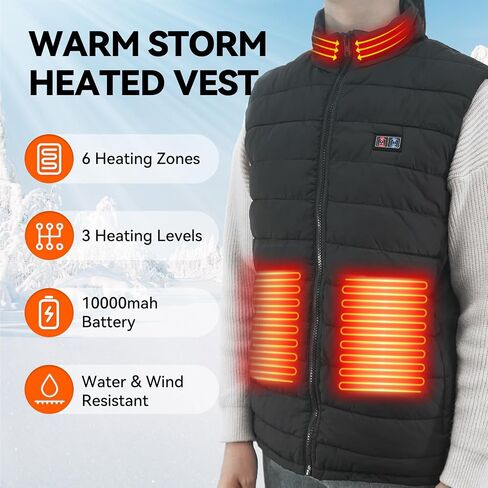 Warm Storm Heated Vest for Women Men with Battery Pack Outdoor in Saudi Arabia