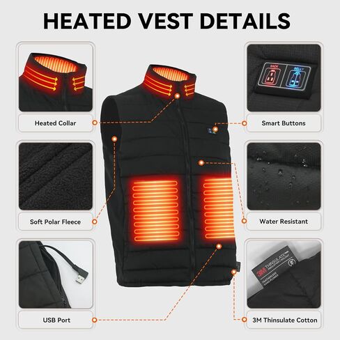 Warm Storm Heated Vest for Women Men with Battery Pack Outdoor in Saudi Arabia