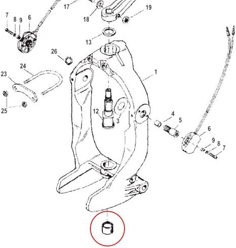 استبدال جلبة التوجيه السفلية لسيارة Mercury MerCruiser Quicksilver Bravo I II III Blackhawk - 23-99352، 23-847638 in Saudi Arabia