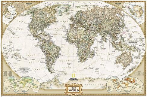 National Geographic World Wall Map - Executive (Poster Size: 36 x 24 in) (National Geographic Reference Map) in Saudi Arabia