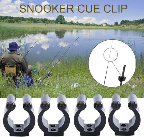 10 قطع من مشابك البلياردو للسنوكر، مشابك لقضيب الصيد ومشبك السنوكر وحامل عصا السنوكر مناسب لتخزين رفوف حمام السباحة (الحجم: L) in Kuwait