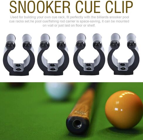 10 قطع من مشابك البلياردو للسنوكر، مشابك لقضيب الصيد ومشبك السنوكر وحامل عصا السنوكر مناسب لتخزين رفوف حمام السباحة (الحجم: L) in Kuwait