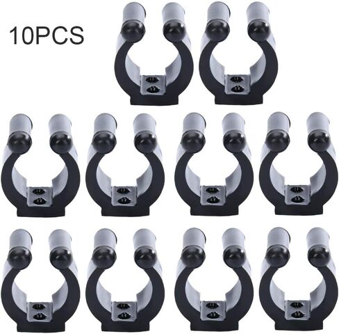 10 قطع من مشابك البلياردو للسنوكر، مشابك لقضيب الصيد ومشبك السنوكر وحامل عصا السنوكر مناسب لتخزين رفوف حمام السباحة (الحجم: L) in Kuwait