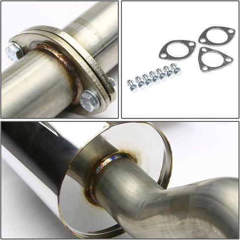 DNA MOTORING CBE-HDS93-NRT Cat Back Exhaust System [Compatible with 93-97 Honda CIvic Del Sol] in Kuwait