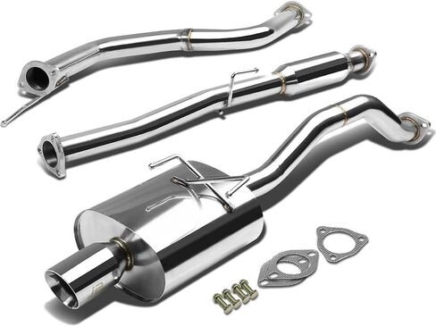 J2 Engineering J2-CBE-OS-053 Stainless Steel Cat Back Exhaust System [Compatible with 92-00 Honda Civic Coupe/Sedan 1.5L/ 1.6L l4] in Saudi Arabia