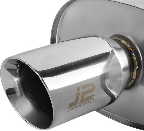 J2 Engineering J2-CBE-OS-053 Stainless Steel Cat Back Exhaust System [Compatible with 92-00 Honda Civic Coupe/Sedan 1.5L/ 1.6L l4] in Saudi Arabia