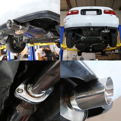 J2 Engineering J2-CBE-OS-053 Stainless Steel Cat Back Exhaust System [Compatible with 92-00 Honda Civic Coupe/Sedan 1.5L/ 1.6L l4] in Saudi Arabia