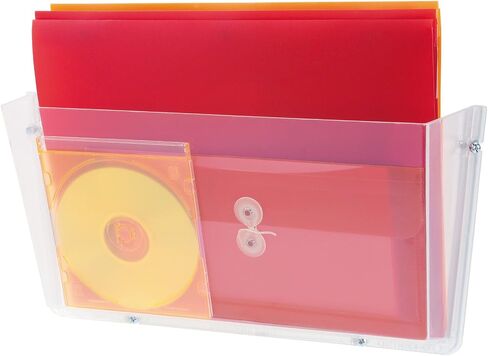 Deflecto Unbreakable DocuPocket، منظم ملفات الحائط، حجم الحروف، شفاف، جيب واحد، 14.5 بوصة × 3 بوصة × 6.5 بوصة (63201) in Saudi Arabia