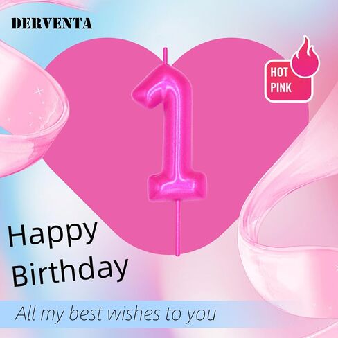 DERVENTA Number Candle Green 2.36 inch Party Celebration Anniversary Decoration Perfect Birthday Brunch Dessert Cake Topper 1 Piece (Number 2 Green) in Saudi Arabia