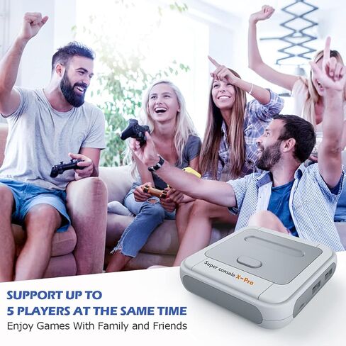 وحدة تحكم ألعاب Kinhank Retro، نظام ألعاب Super Console X Pro مدمج أكثر من 41,000 لعبة فيديو، وحدة تحكم محاكي الألعاب مع أكثر من 50 محاكيًا، دعم إخراج 4K HD/AV (128 جيجا)، LAN/WIFI، 2 لوحة ألعاب، أفضل الهدايا in Kuwait