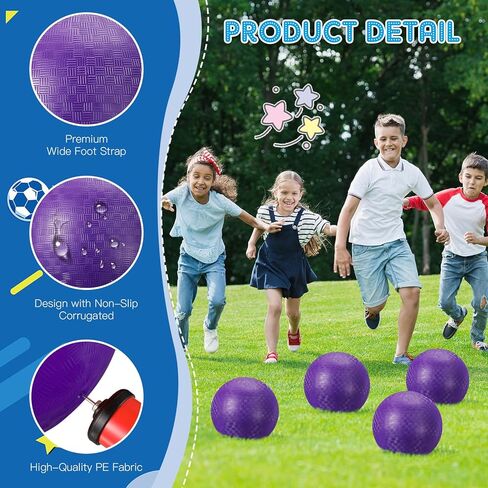 Sumind 12 جهاز كمبيوتر شخصى 10 بوصة ملعب الكرة نفخ Kickballs نطاط دودج بول للأطفال والكبار، كرة اليد مع مضخة الهواء و 2 أكياس الرباط شبكة لألعاب الكرة، صالة الألعاب الرياضية، في الهواء الطلق، المدرسة in Kuwait