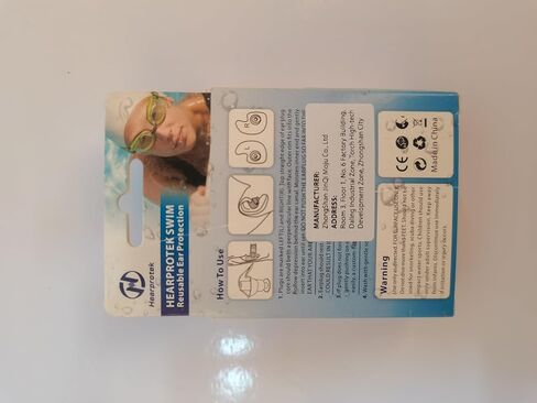 Hearprotek Swimming Ear Plugs, 2 Pairs Waterproof Reusable Silicone Ear Plugs for Swimmers Showering Bathing Surfing and Other Water Sports Adults Size in Kuwait