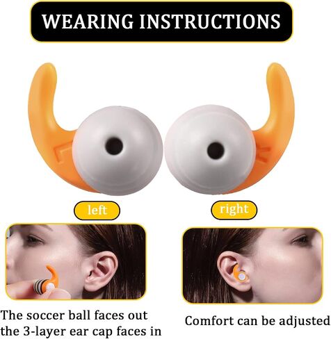 3 Pairs Swimming Ear Plugs, Reusable Silicone Earplugs Waterproof Swim Ear Plugs for Adults Noise Reduction Earplug for Swimming Surfing Showering Water Sports (Black, Gray, Blue) in Saudi Arabia