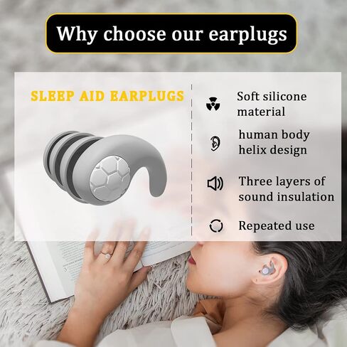 3 Pairs Swimming Ear Plugs, Reusable Silicone Earplugs Waterproof Swim Ear Plugs for Adults Noise Reduction Earplug for Swimming Surfing Showering Water Sports (Black, Gray, Blue) in Saudi Arabia