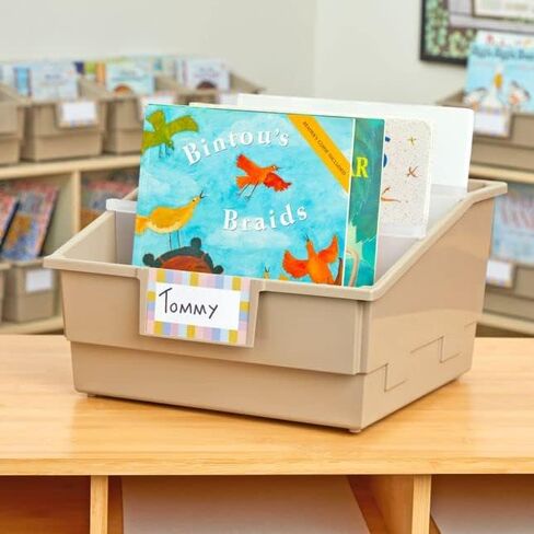 صناديق مكتبة الفصول الدراسية لكتب الصور الجيدة حقًا مع فواصل - 6 عبوات - أسمر ضارب للصفرة in Saudi Arabia
